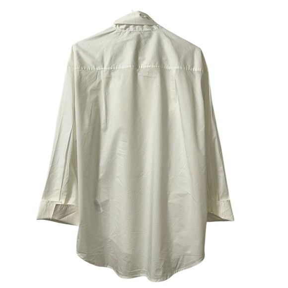 Grey Lab White Bow Detail Button Down Cotton Shirt(Size Medium) - Picture 3 of 8
